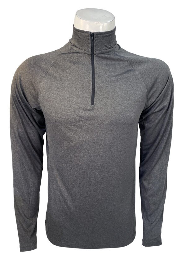 Mens Black Heather Poly [Single Dye]