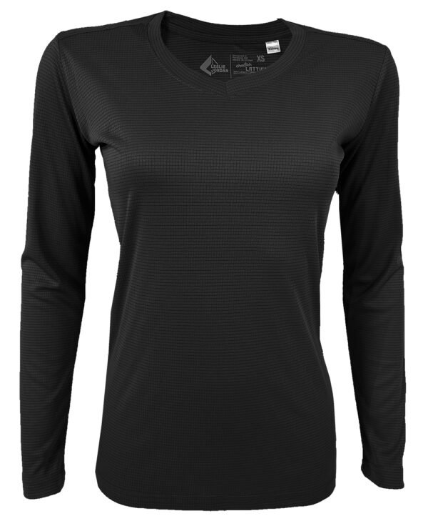 Women’s Black Lattice – V Neck