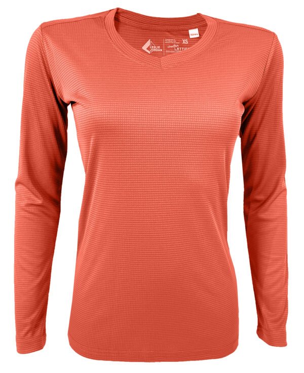 Women’s Madison Orange Lattice – V Neck