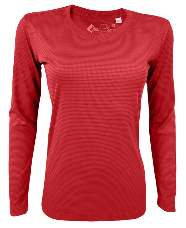 Women’s LJI Red Lattice – V Neck