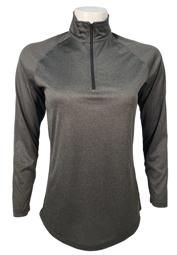 Womens Black Heather Poly [Single Dye]